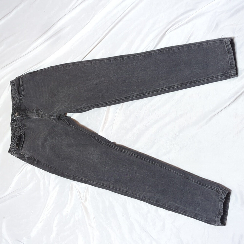 Missguided Black Denim High Rise Mom Jeans
